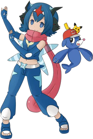 Greninja Cosplay Anime Character PNG Image