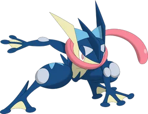 Greninja Pokemon Action Pose PNG Image