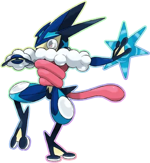 Greninja Pokemon Character Art PNG Image