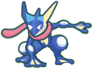 Greninja Pokemon Character Artwork PNG Image