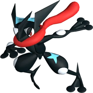 Greninja Pokemon Character Pose PNG Image