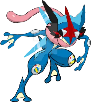 Greninja Pokemon Fanart PNG Image