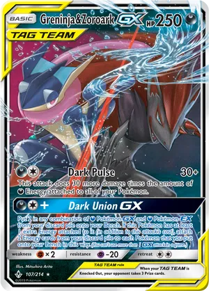 Greninja Zoroark G X Pokemon Card PNG Image