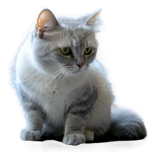 Grey And White Cat Png 06252024 PNG Image