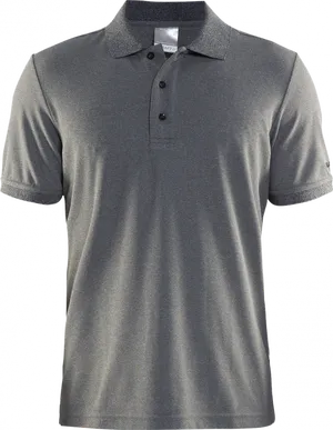 Grey Polo Shirt Product Display PNG Image