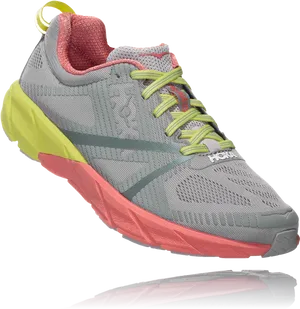 Grey Red Running Shoe PNG Image