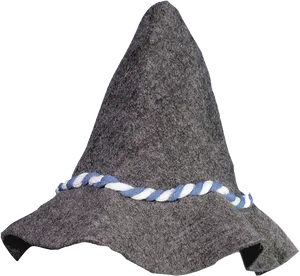 Grey Wizard Hat Isolated PNG Image