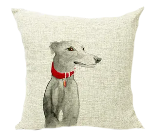 Greyhound Cushion Art PNG Image