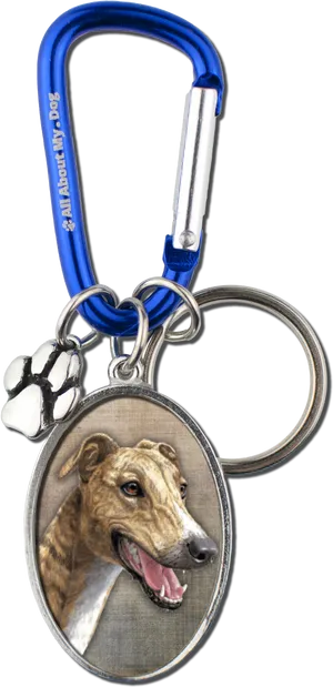 Greyhound Keychain Accessory PNG Image