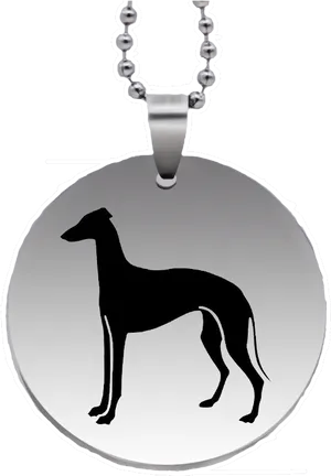 Greyhound Silhouette Pendant PNG Image