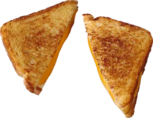 Grilled Cheese Sandwich Halves PNG Image