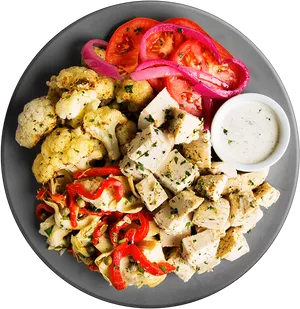 Grilled Chicken Artichoke Salad PNG Image