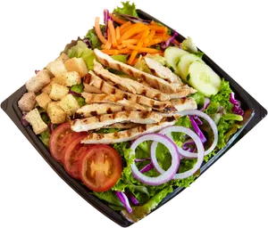 Grilled Chicken Garden Salad PNG Image