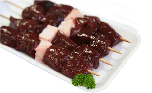 Grilled Liver Kebabs Plate.png PNG Image