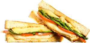 Grilled Vegetable Cheese Sandwich.png PNG Image