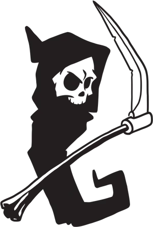 Grim Reaper Silhouette PNG Image