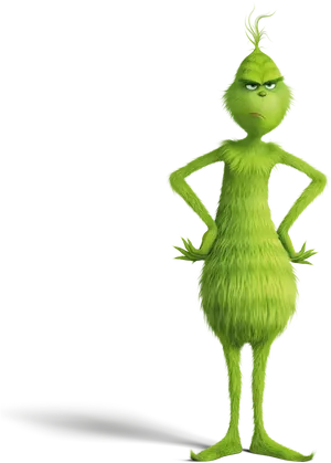 Grinch Standing Arms Akimbo PNG Image