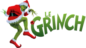 Grinchin Santa Costume PNG Image