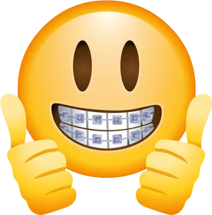 Grinning_ Face_with_ Braces_ Emoji PNG Image