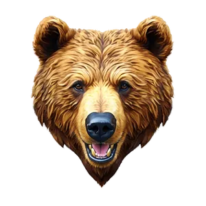 Grizzly Bear Head Graphic Png 6 PNG Image