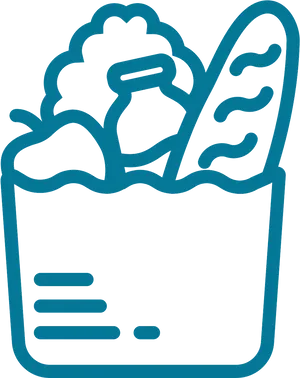 Grocery Bag Outline Icon PNG Image