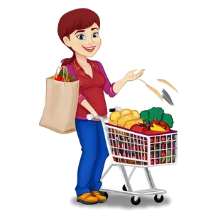 Grocery Cart Outline Png 06282024 PNG Image