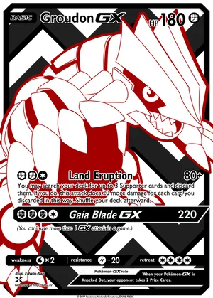 Groudon G X Pokemon Card PNG Image