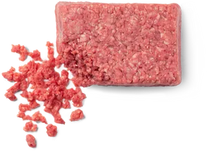 Ground Beef Package Spilled PNG Image