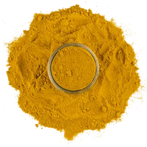 Ground Turmeric Powder Top View PNG Image