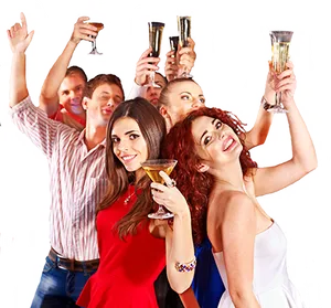 Group Celebration Toast PNG Image