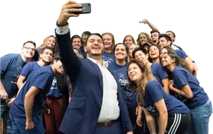 Group Selfie Team Spirit PNG Image