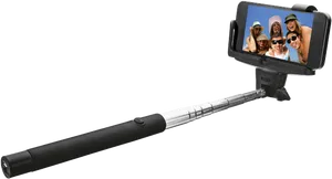 Group Selfie With Dogs On Selfie Stick.png PNG Image