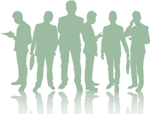 Group Silhouette Discussion PNG Image