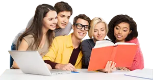 Group Study Session Students PNG Image