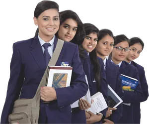 Groupof College Studentsin Uniform PNG Image