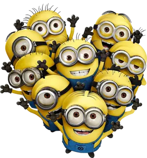 Groupof Happy Minions PNG Image