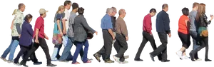 Groupof People Walking PNG Image