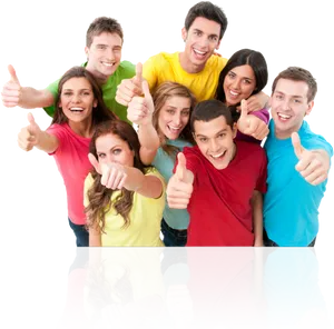 Groupof Students Giving Thumbs Up PNG Image