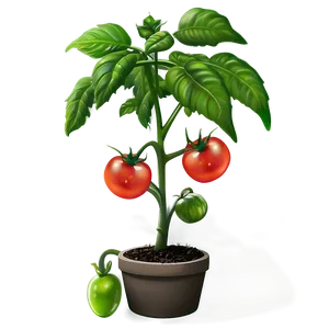 Growing Tomato Plant Png 06212024 PNG Image