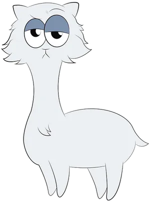 Grumpy Cartoon Cat PNG Image