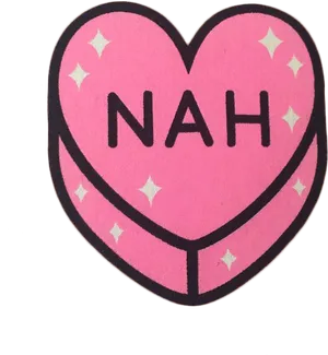 Grunge Heart Sticker Nah PNG Image