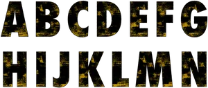 Grunge Style Alphabet Texture PNG Image