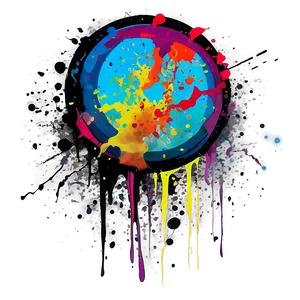 Grunge Style Splatter Art Png Hhv87 PNG Image