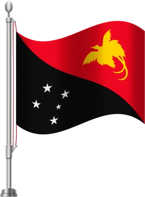 Guam Flag Waving Illustration PNG Image