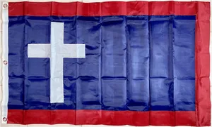 Guam Red Blue White Cross Flag PNG Image