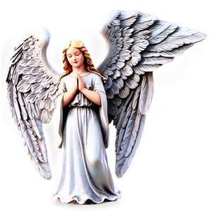 Guardian Angel Statue Art Png Oiw PNG Image