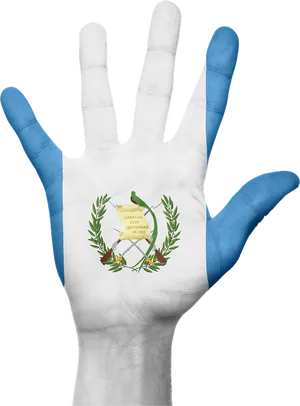 Guatemala Flag Palm Hand PNG Image