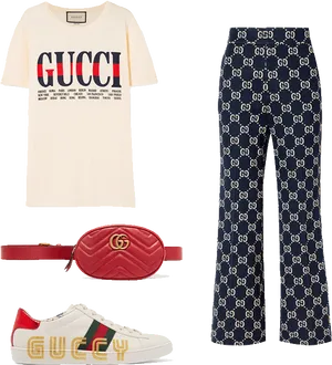 Gucci Branded Appareland Accessories PNG Image