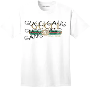 Gucci Gang Graphic Tee PNG Image