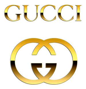 Gucci Golden Logo Design PNG Image